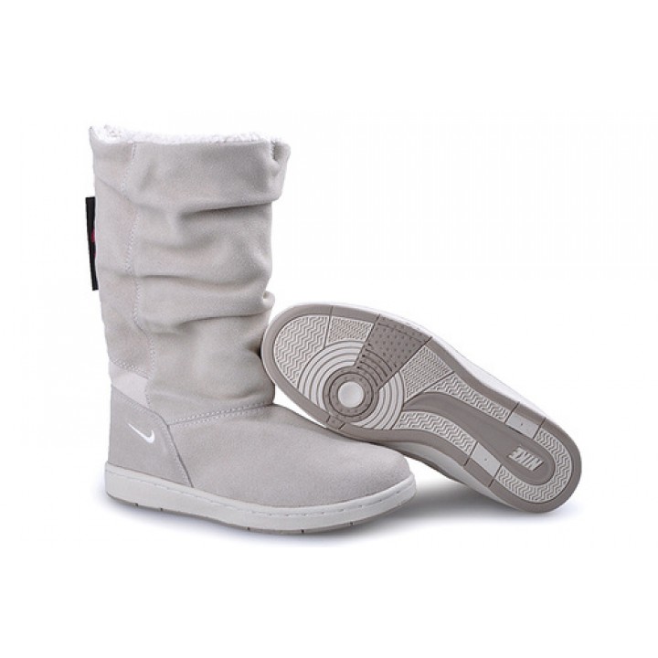 Сапоги Nike sweet, светлые, замша натур. + замша синтетическая