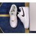 Кроссовки Nike Air Force 1 белые с черным значком