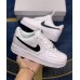 Кроссовки Nike Air Force 1 белые с черным значком