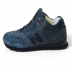 Кроссовки New Balance 574 утеплені сіро зелені чоловічі