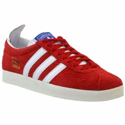 Adidas Gazelle Vintage Lace Up Casual - Red