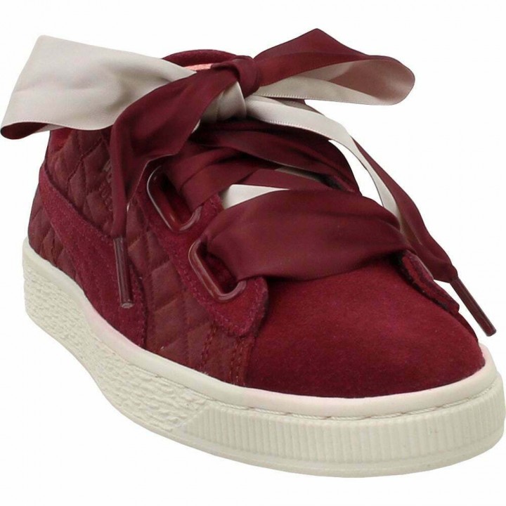 Puma Suede Heart Satin Burgundy