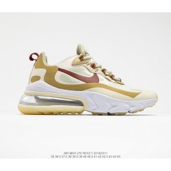 Nike React Air Max 270 White Gold