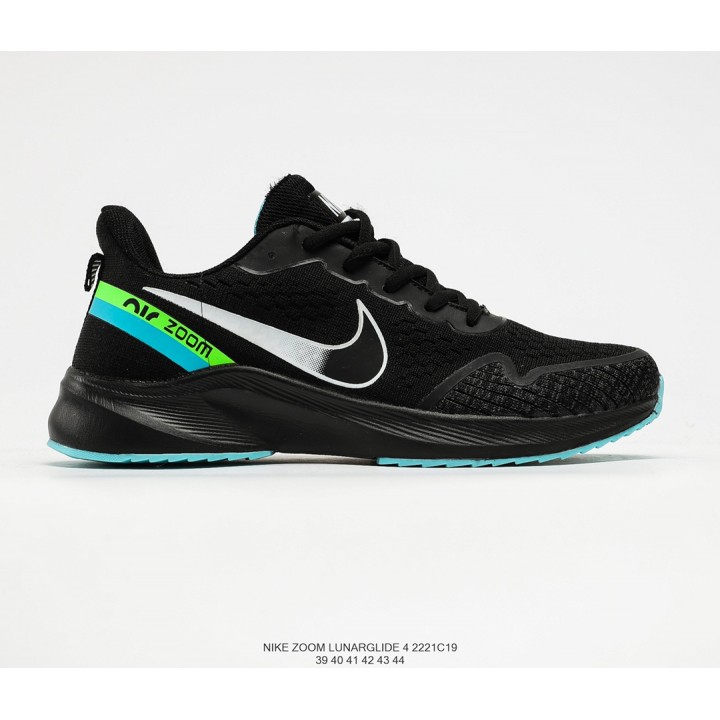 Кроссовки Lunaralon Nike LUNARGLIDE +4 чорні з зеленим