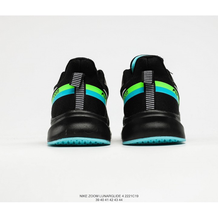 Кроссовки Lunaralon Nike LUNARGLIDE +4 чорні з зеленим