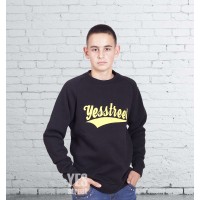 Свитшот Yesstreet black/yellow на флисе
