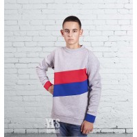 Свитшот Yesstreet grey red/blue на флисе