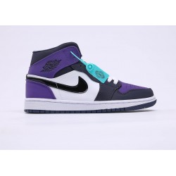 Air Jordan 1 White/black/violet