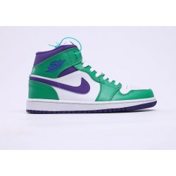 Air Jordan 1 White/Violet/Green