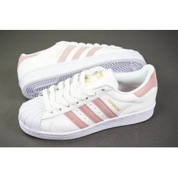 Adidas Superstar 80s белый с розовым