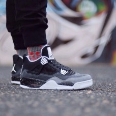 Кроссовки Air Jordan 4 черный с серым