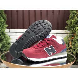 Кроссовки New Balance 574 утепленные бордо