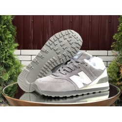 Кроссовки New Balance 574 утепленные серые с белым