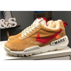 Nike Mars Yard x Off White зимние кроссовки Рыжие