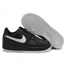 Nike Air Force 1 черные с белым Low