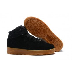 Nike Air Force 1 утепленные черные