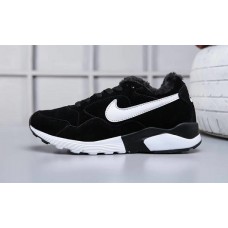 Nike air pegasus 92/16 с мехом кроссовки черные