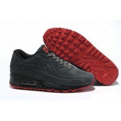 Nike Air Max 90 VT с мехом серые с красным