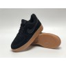 Nike Air Force 1 утепленные все черные с рыжим низкие